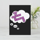 Ich würde vielmehr Dominos 5 spielen Einladung (Stehend Vorderseite)