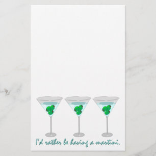 Ich würde vielmehr einen Martini haben. Briefpapier