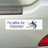 Ich würde vielmehr fischen! autoaufkleber (Auf Auto)