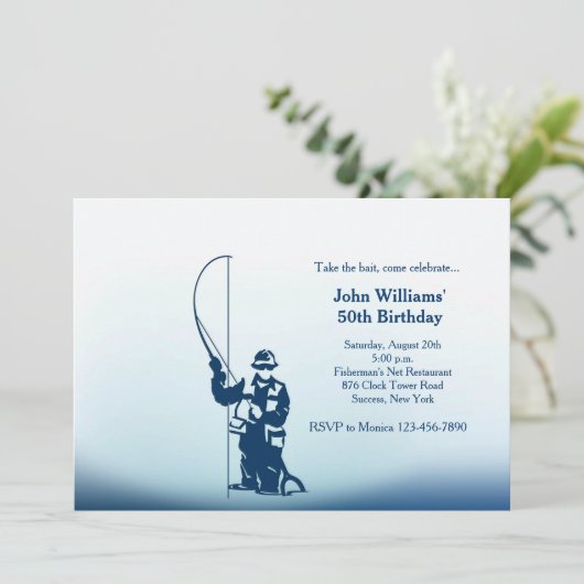 Ich würde vielmehr fischen einladung (Stehend Vorderseite)