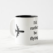 Ich würde vielmehr fliegen zweifarbige tasse (Vorderseite Links)