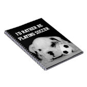 "Ich würde vielmehr Fußball-" englischer Notizblock (Rechte Seite)