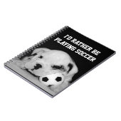 "Ich würde vielmehr Fußball-" englischer Notizblock (Linke Seite)