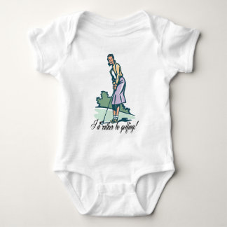 Ich würde vielmehr Golf spielen! Baby Strampler