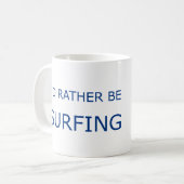 Ich würde VIELMEHR Great Lakes rundes Logo SURFEN Kaffeetasse (Vorderseite Links)