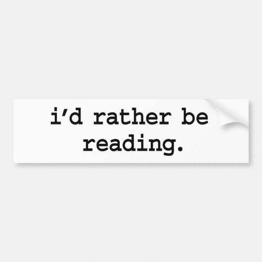 ich würde vielmehr lesen autoaufkleber (Vorne)