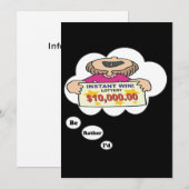 Ich würde vielmehr Lotterie 2 spielen Einladung (Vorne/Hinten)