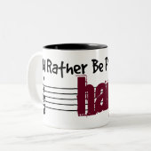 Ich würde vielmehr meine Harfe spielen Zweifarbige Tasse (Vorderseite Links)
