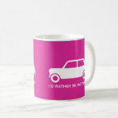 Ich würde vielmehr Mini Cooper fahren - helles Kaffeetasse (VorderseiteRechts)