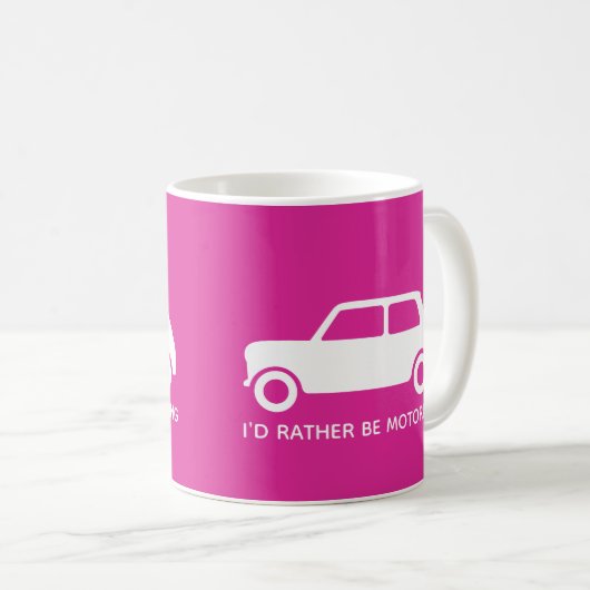 Ich würde vielmehr Mini Cooper fahren - helles Kaffeetasse (VorderseiteRechts)