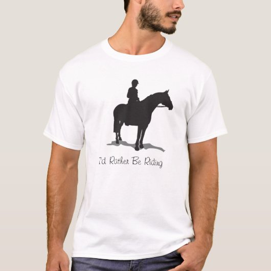 Ich würde vielmehr, PferdeSilhouette-Shirt reiten T-Shirt (Vorderseite)