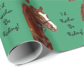 Ich würde vielmehr reiten! geschenkpapier (Rolleneckpunkt)