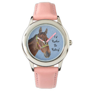 Ich würde vielmehr reiten! Pferd Armbanduhr
