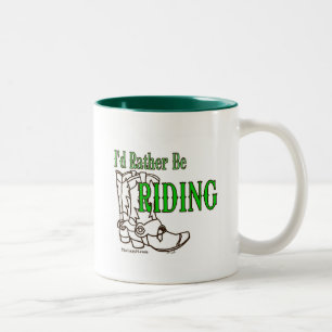Ich würde vielmehr reiten zweifarbige tasse