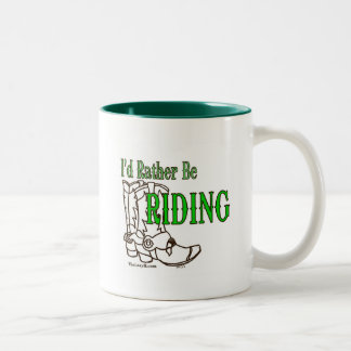 Ich würde vielmehr reiten zweifarbige tasse