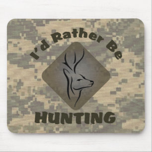 Ich würde vielmehr Rotwild-Camouflage-Logo jagen Mousepad