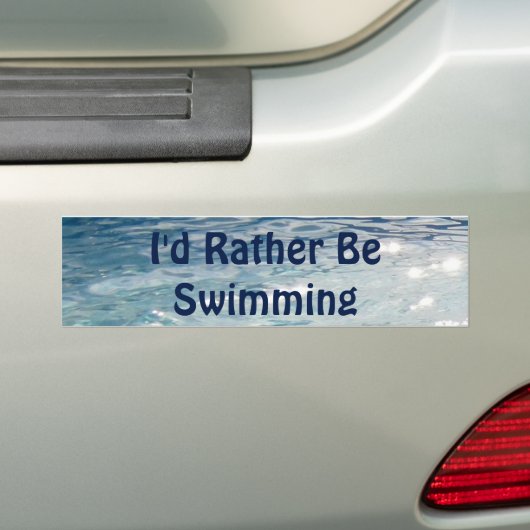 Ich würde vielmehr schwimmen autoaufkleber (Auf Auto)