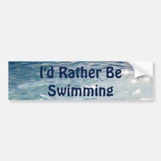 Ich würde vielmehr schwimmen autoaufkleber