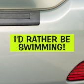 Ich würde VIELMEHR SCHWIMMEN Autoaufkleber (Auf Auto)