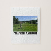 Ich würde vielmehr spielen Golf (Golfspieler auf