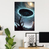 Ich wurde von einem schwarzen Loch getötet | AI Ar Poster (Heimbüro)