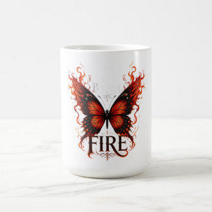 Ich wurde zum Feuer – Feuriges Schmetterlings-Goth Kaffeetasse