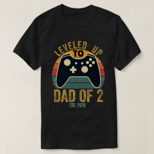 Ich wurde zum Vater von 2 Kindern 2025 Neuer Gamer T-Shirt