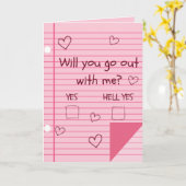 Ich wusste, dass du ja sagen würdest! Funny Valent Karte (Gelbe Blume)