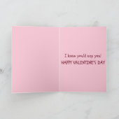 Ich wusste, dass du ja sagen würdest! Funny Valent Karte (Innenseite)