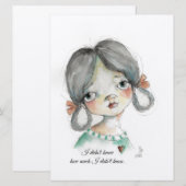 Ich wusste es nicht - flache Karte (Vorne/Hinten)