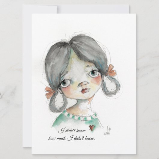 Ich wusste es nicht - flache Karte (Vorderseite)