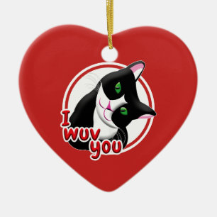 Ich wüsste Sie Valentinstag Katze Keramik Ornament