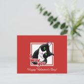 Ich wüsste Sie Valentinstag Katze Postkarte (Stehend Vorderseite)