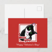 Ich wüsste Sie Valentinstag Katze Postkarte (Vorne/Hinten)