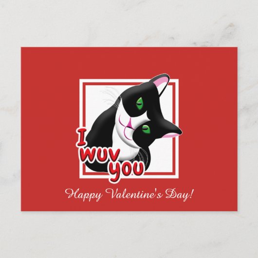 Ich wüsste Sie Valentinstag Katze Postkarte (Vorderseite)