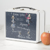 "Ich wusste, wer es war."Alice im Wunderland Metall Brotdose (Beispiel)