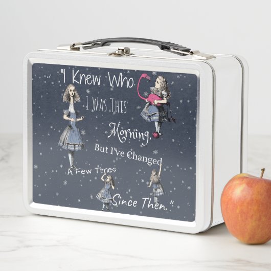 "Ich wusste, wer es war."Alice im Wunderland Metall Brotdose (Beispiel)