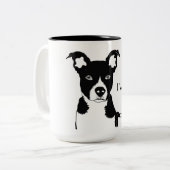 Ich wüte dir Puppy-Tasse Zweifarbige Tasse (Vorderseite Links)