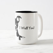 Ich wüte dir Puppy-Tasse Zweifarbige Tasse (VorderseiteRechts)
