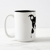 Ich wüte dir Puppy-Tasse Zweifarbige Tasse (Links)