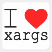 Ich ❤️ xargs Aufkleber (Vorderseite)