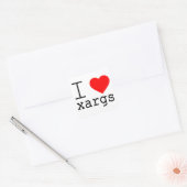 Ich ❤️ xargs Aufkleber (Umschlag)