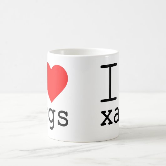 Ich ❤️ xargs kaffeetasse (Mittel)