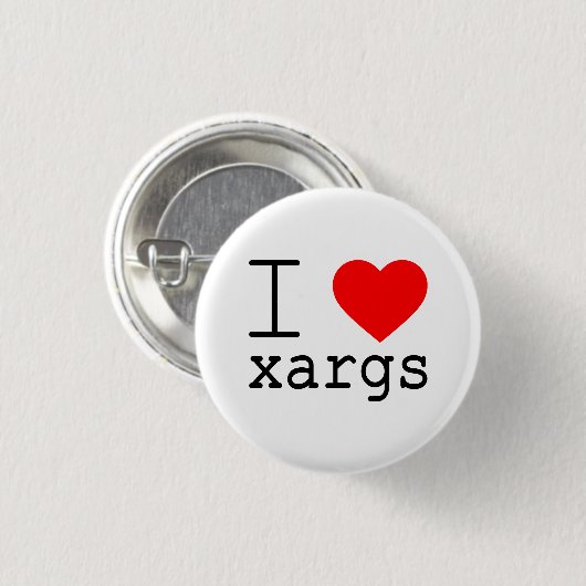 Ich ❤️ xargs Knopf Button (Vorne & Hinten)