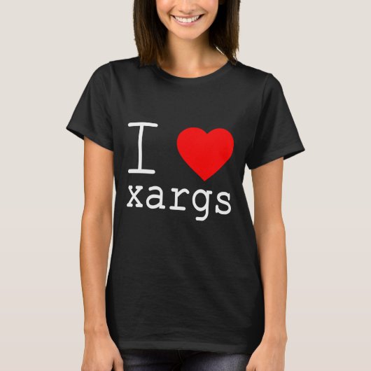 Ich ❤️ xargs T-Shirt (Vorderseite)