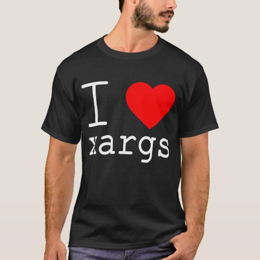 Ich ❤️ xargs T-Shirt (Vorderseite)