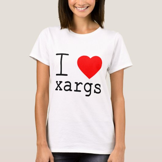 Ich ❤️ xargs T-Shirt (Vorderseite)