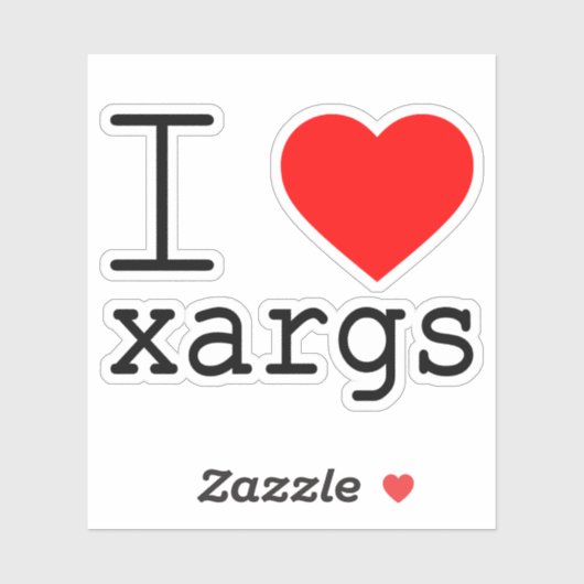 Ich ❤️ xargs Vinyl-Aufkleber Aufkleber (Blatt)