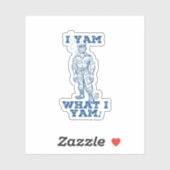 Ich Yam, was ich bin. Entwurf Aufkleber (Blatt)