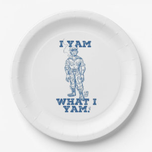 Ich Yam, was ich bin. Entwurf Pappteller